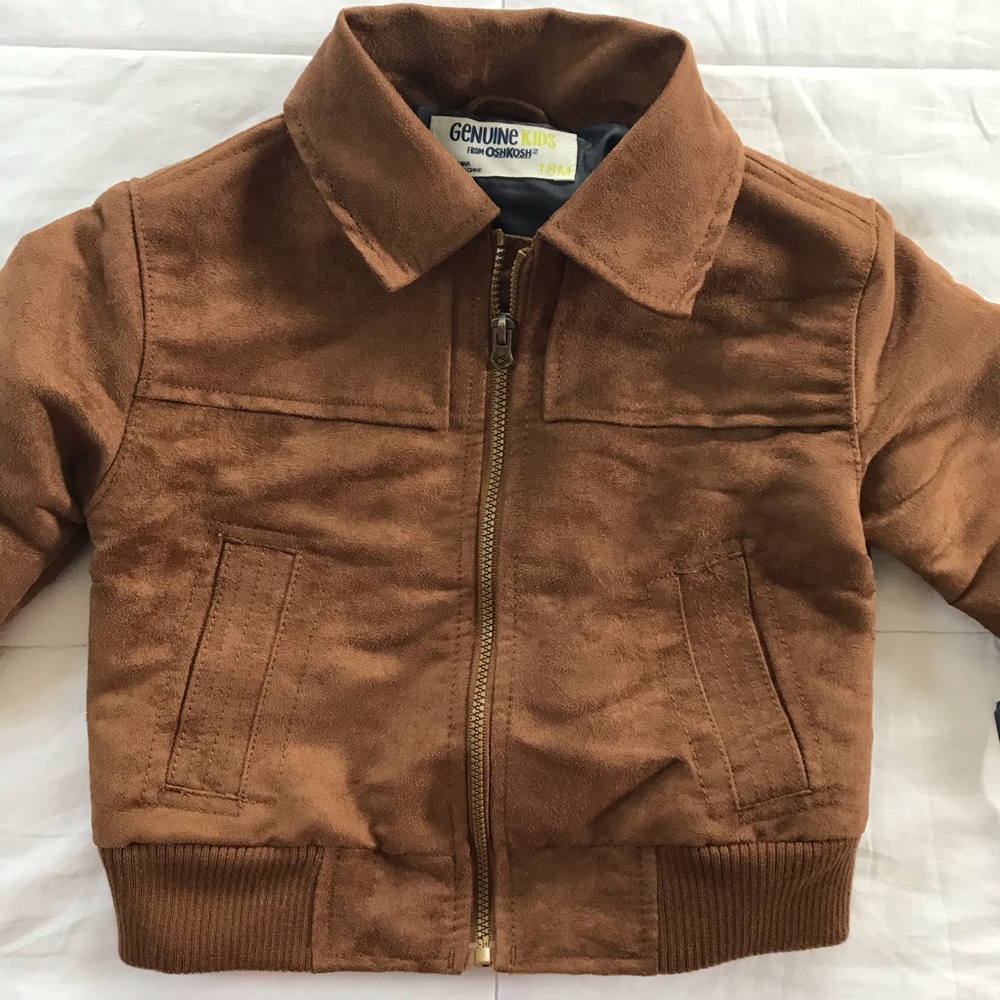 Faux suede leather jacket